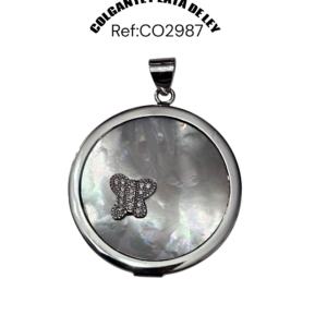 Colgante Plata De Ley (Nacar-mariposa piedras)