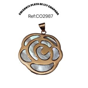 Colgante Plata De Ley Chapada Con Nacar