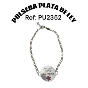 Pulsera Plata De Ley(Amigas para siempre)