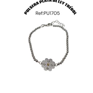 Pulsera Plata De Ley Trébol